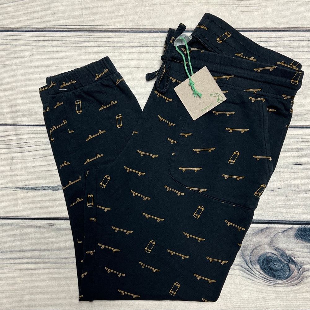 NWT Kate Quinn Little Liam Organic French Terry Joggers Mustard Skateboard L